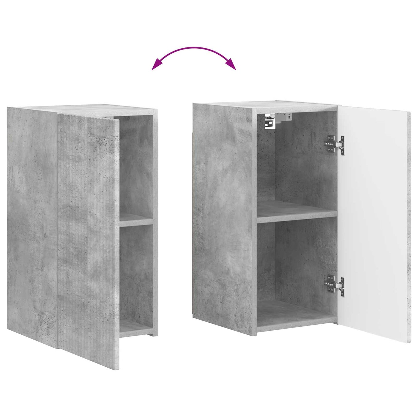 TV szekrény garnitúra 6 pcs Beton Szürke Szerelt Fa
