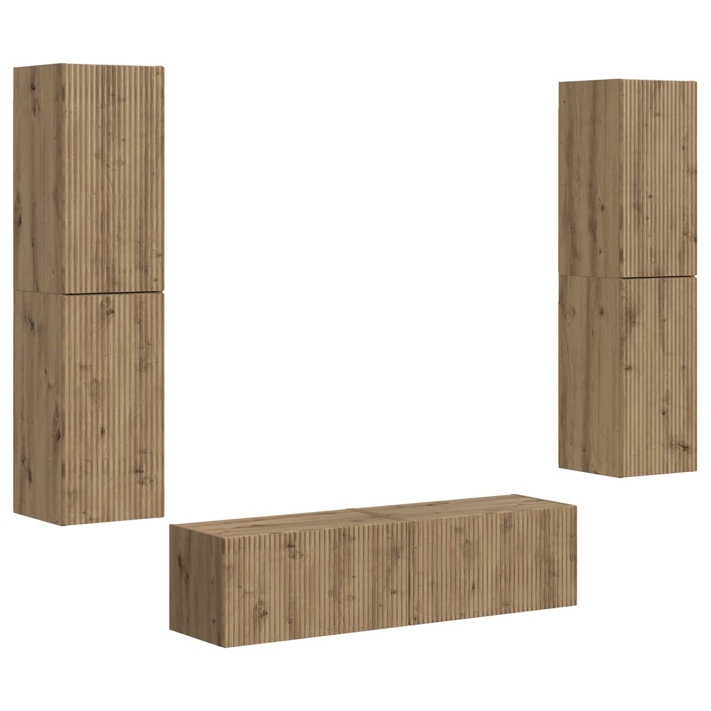 TV szekrény garnitúra 6 pcs Artisan tölgy Szerelt Fa