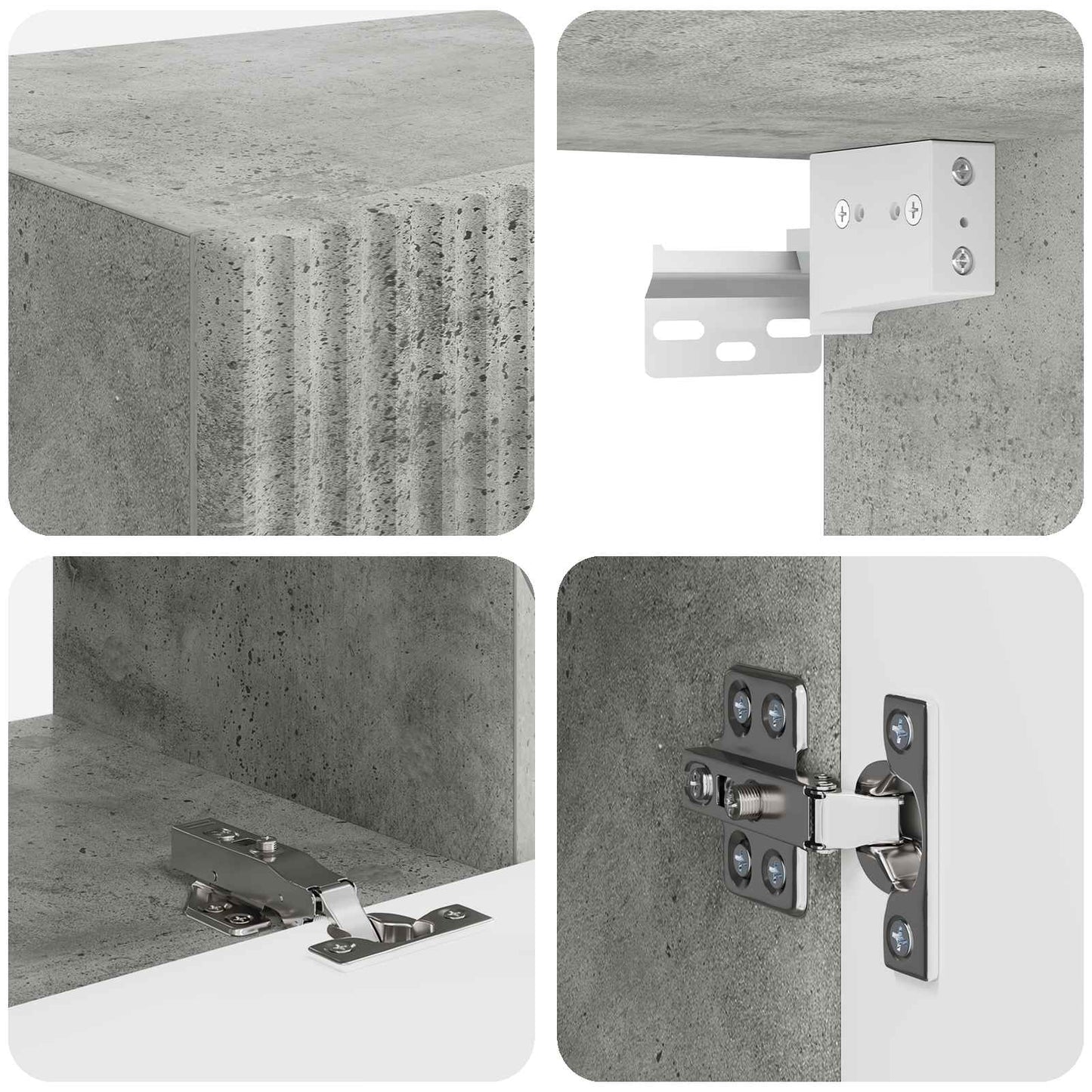 TV szekrény garnitúra 8 pcs Beton Szürke Faanyag