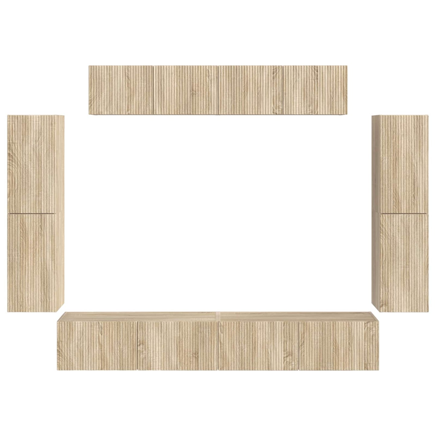 TV szekrény 8 pcs Sonoma tölgy