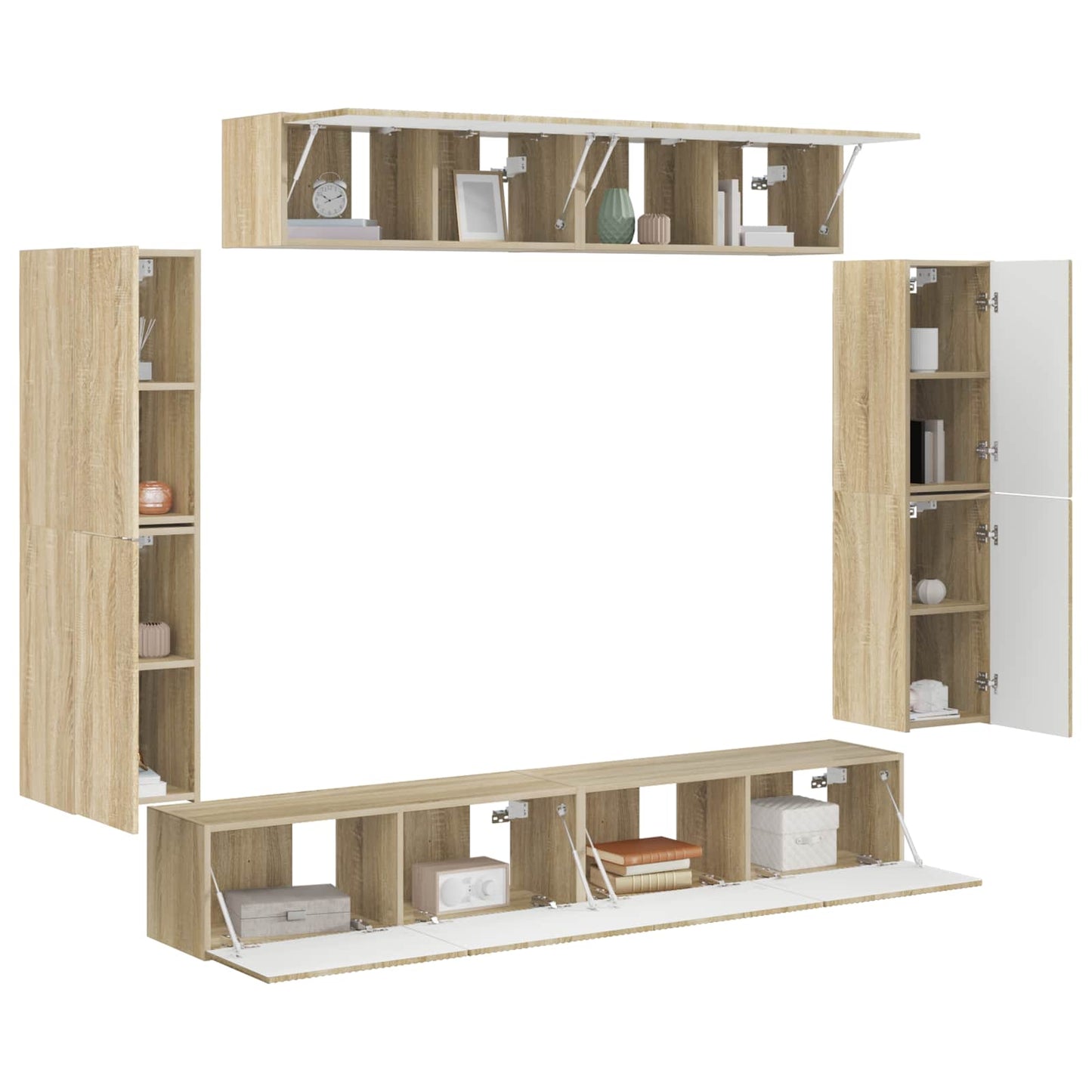 TV szekrény 8 pcs Sonoma tölgy