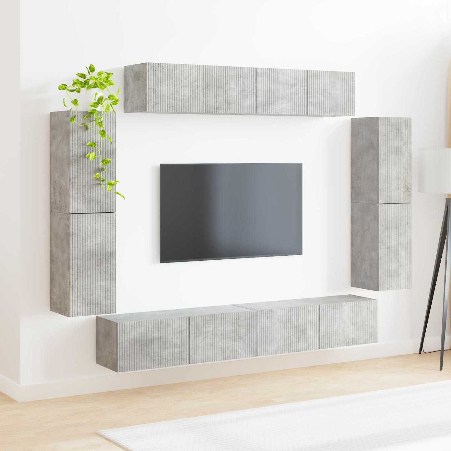TV szekrény 8 pcs Beton Szürke