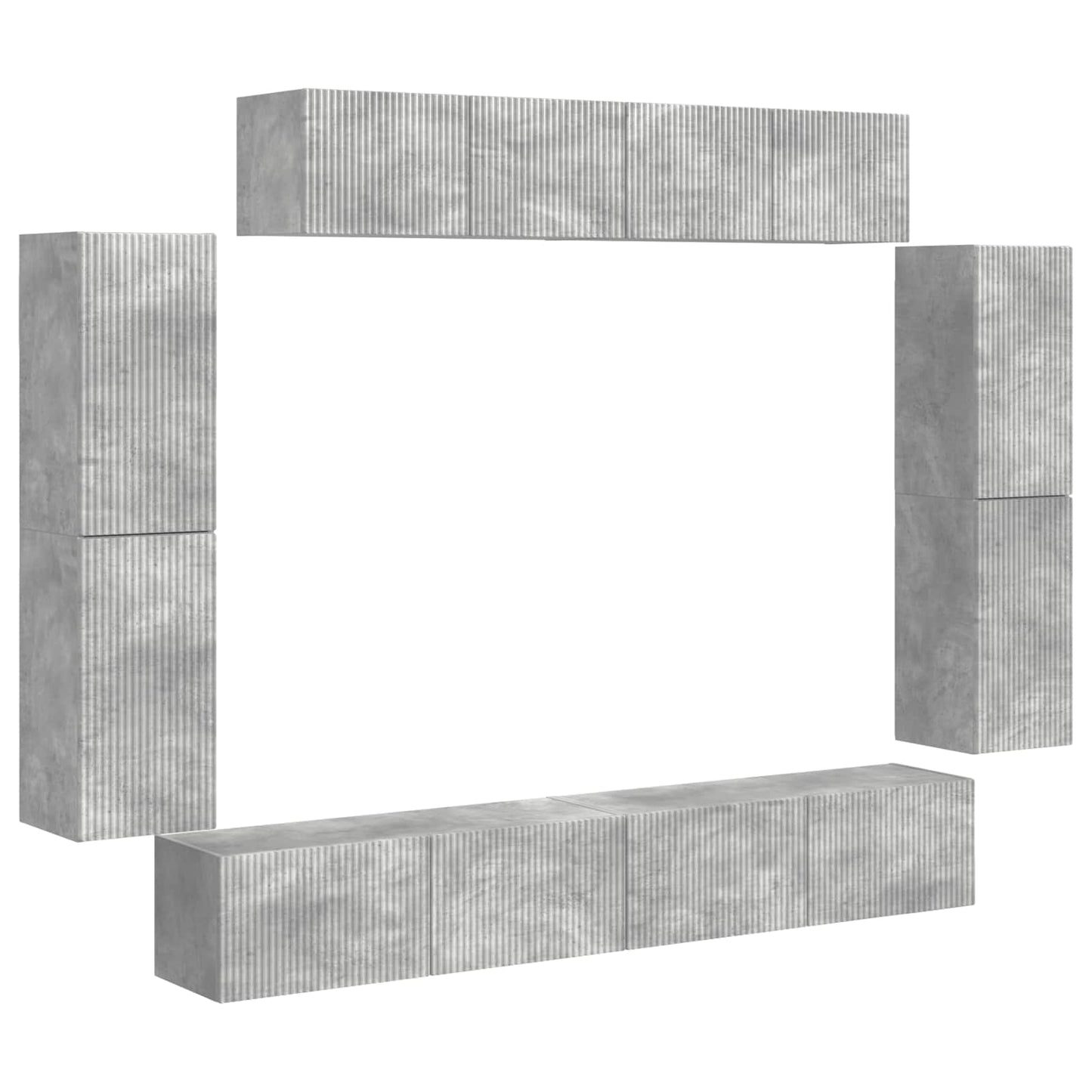 TV szekrény 8 pcs Beton Szürke