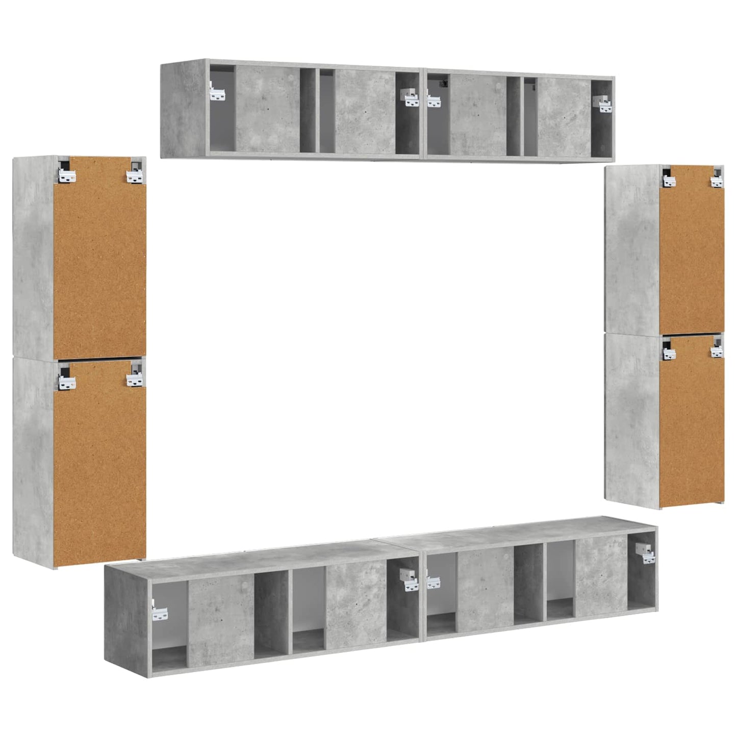 TV szekrény 8 pcs Beton Szürke