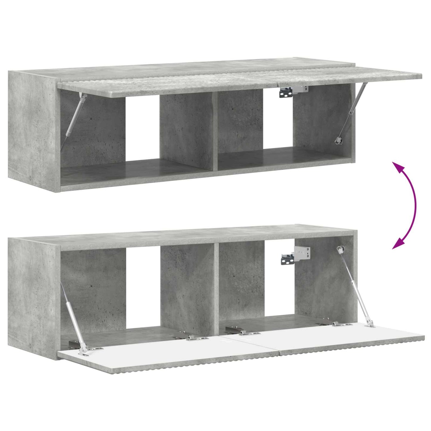 TV szekrény 8 pcs Beton Szürke