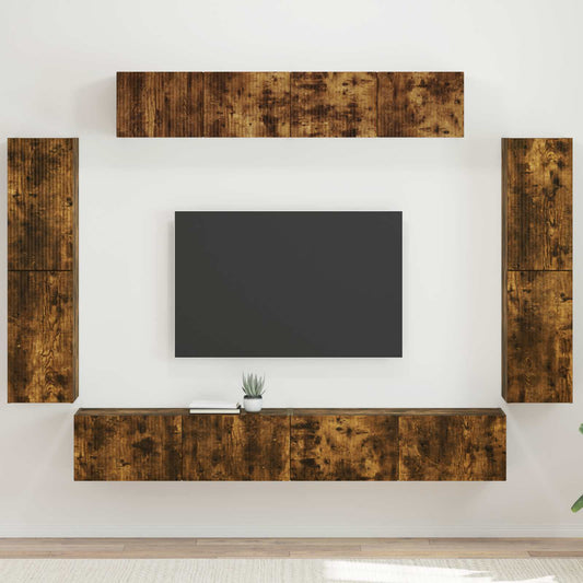 TV szekrény 8 pcs Füstölt tölgy