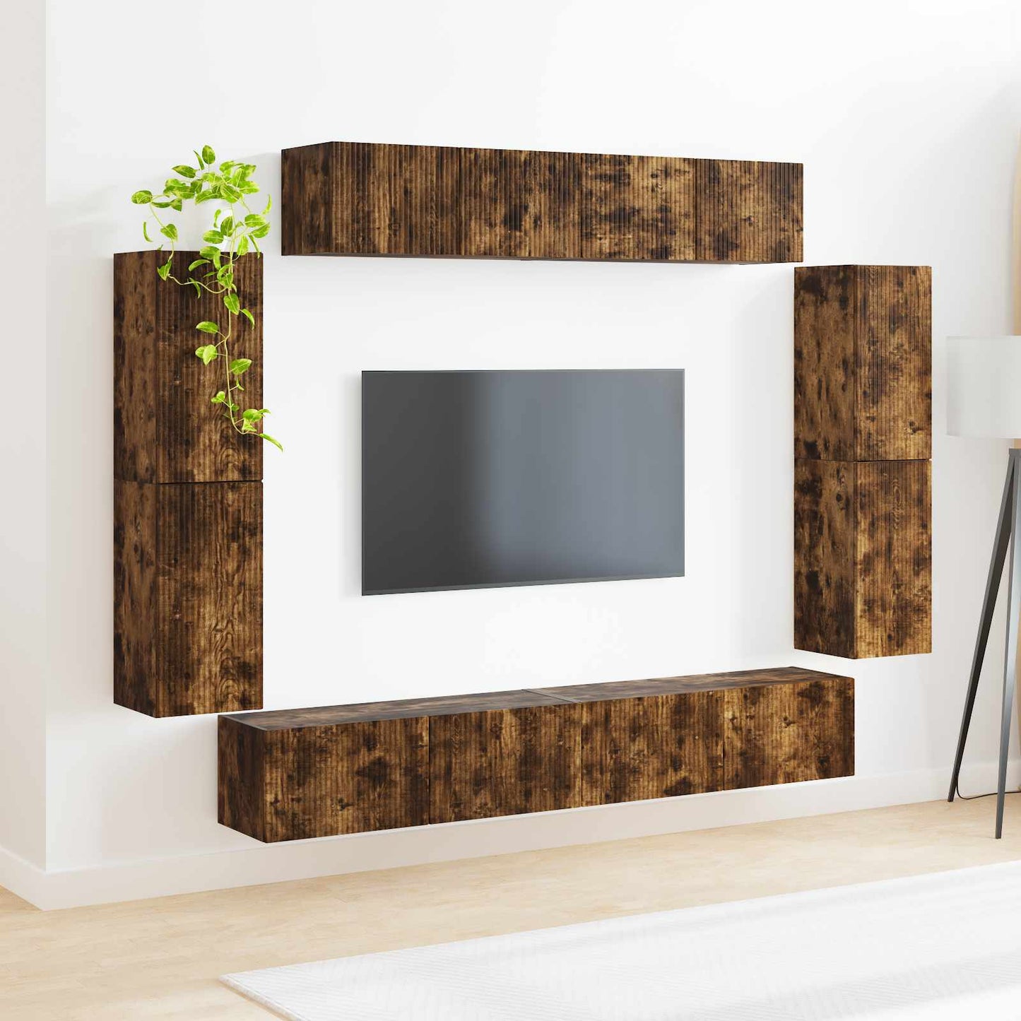 TV szekrény 8 pcs Füstölt tölgy