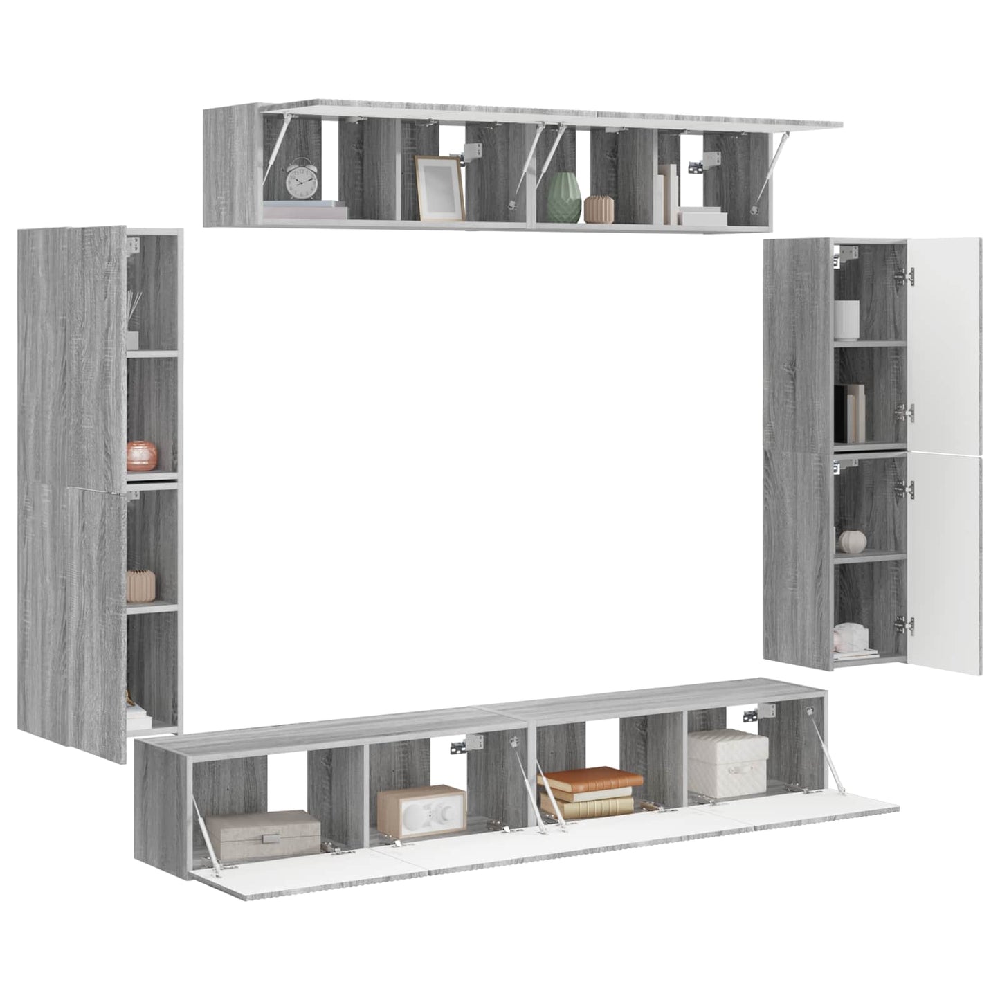 TV szekrény 8 pcs Szürke Sonoma