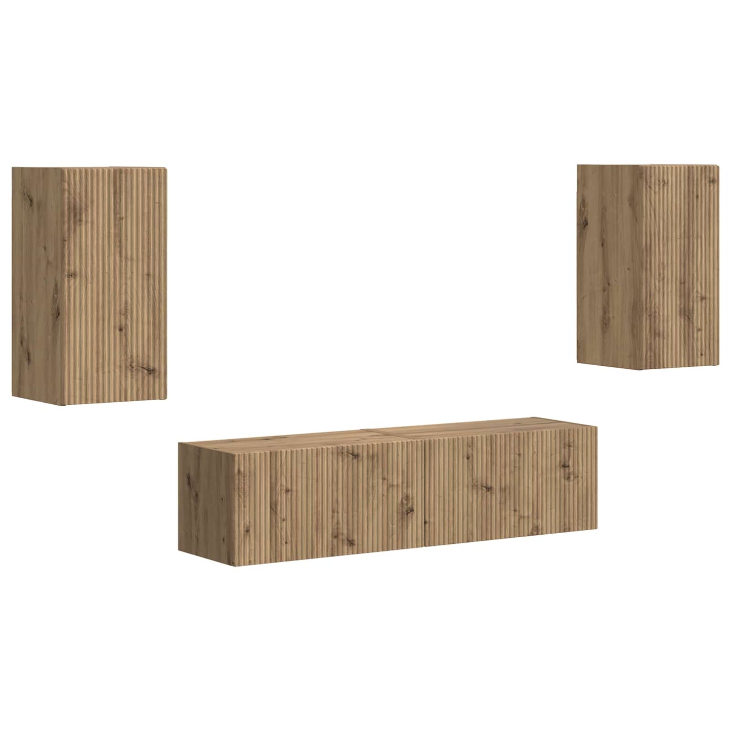 TV szekrény garnitúra 4 pcs Artisan tölgy Szerelt Fa