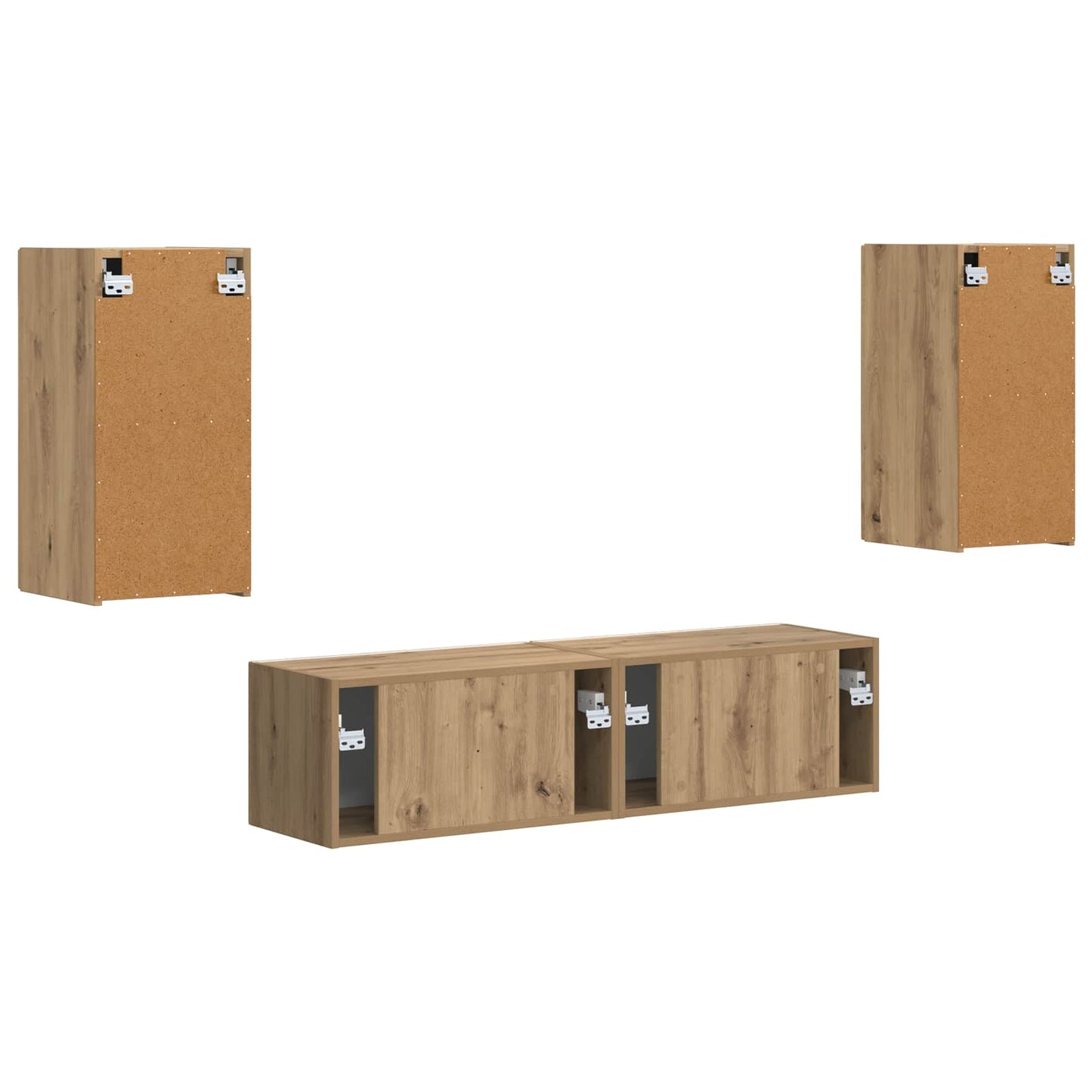 TV szekrény garnitúra 4 pcs Artisan tölgy Szerelt Fa