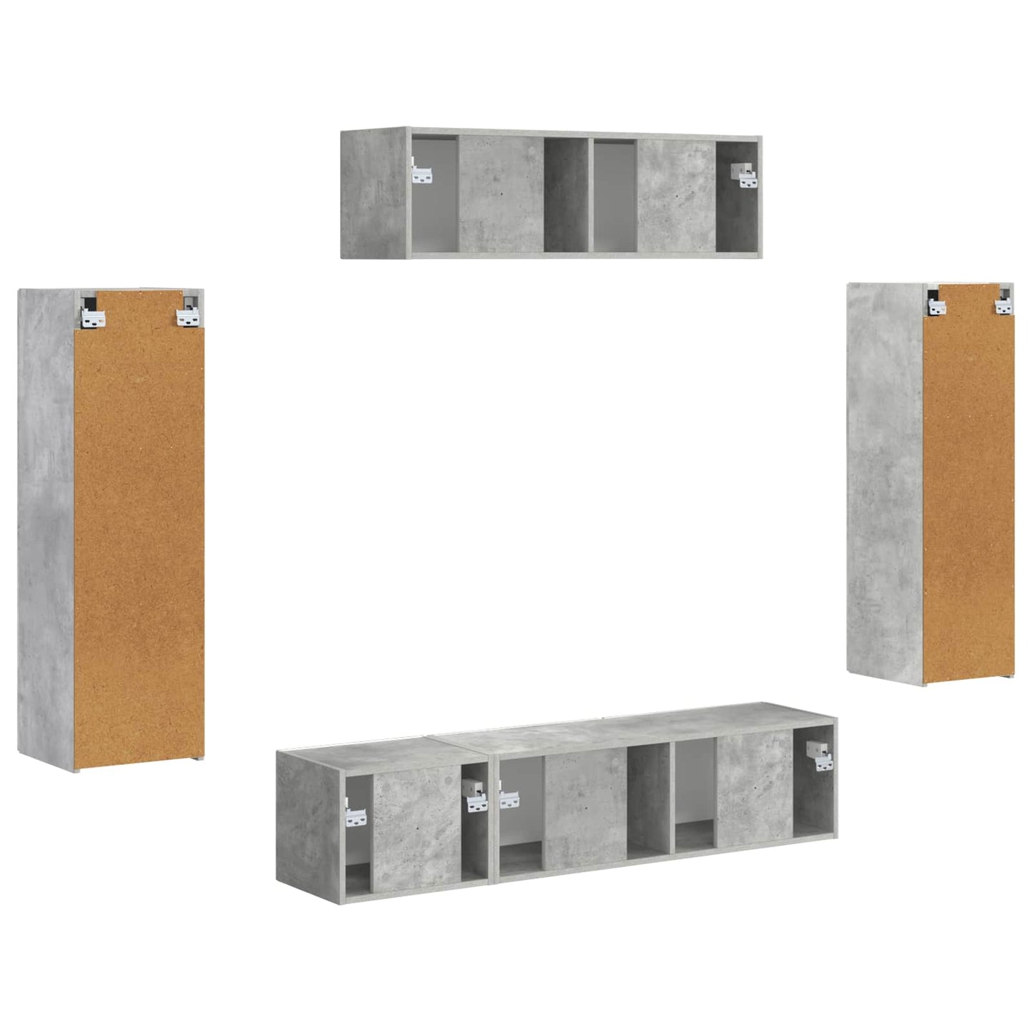 TV szekrény 5 pcs Beton Szürke
