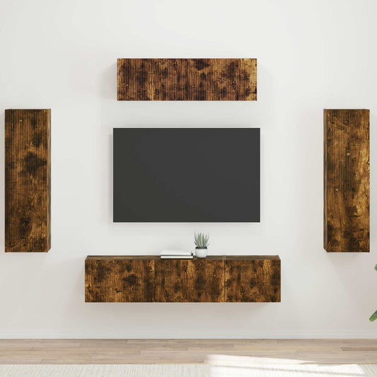 TV szekrény 5 pcs Füstölt tölgy