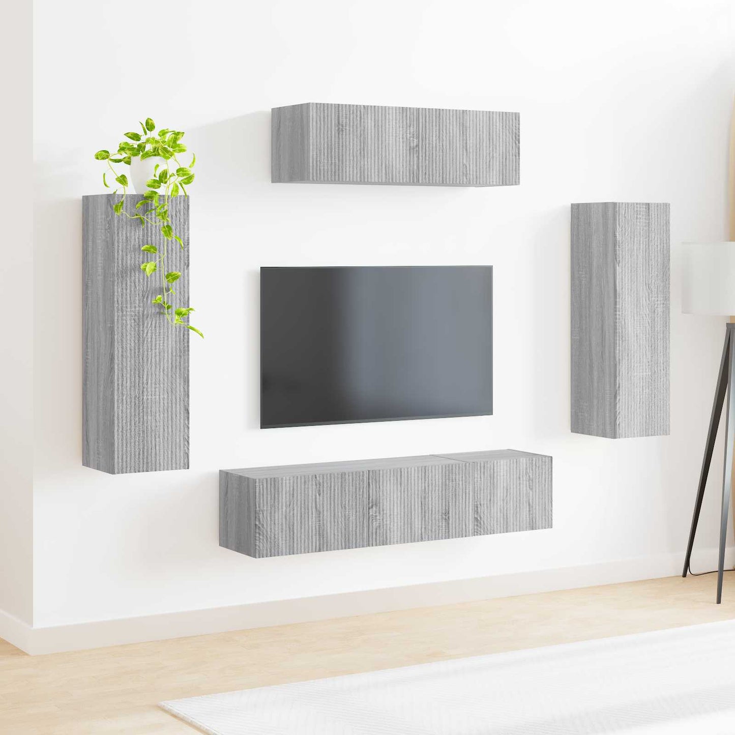 TV szekrény 5 pcs Szürke Sonoma
