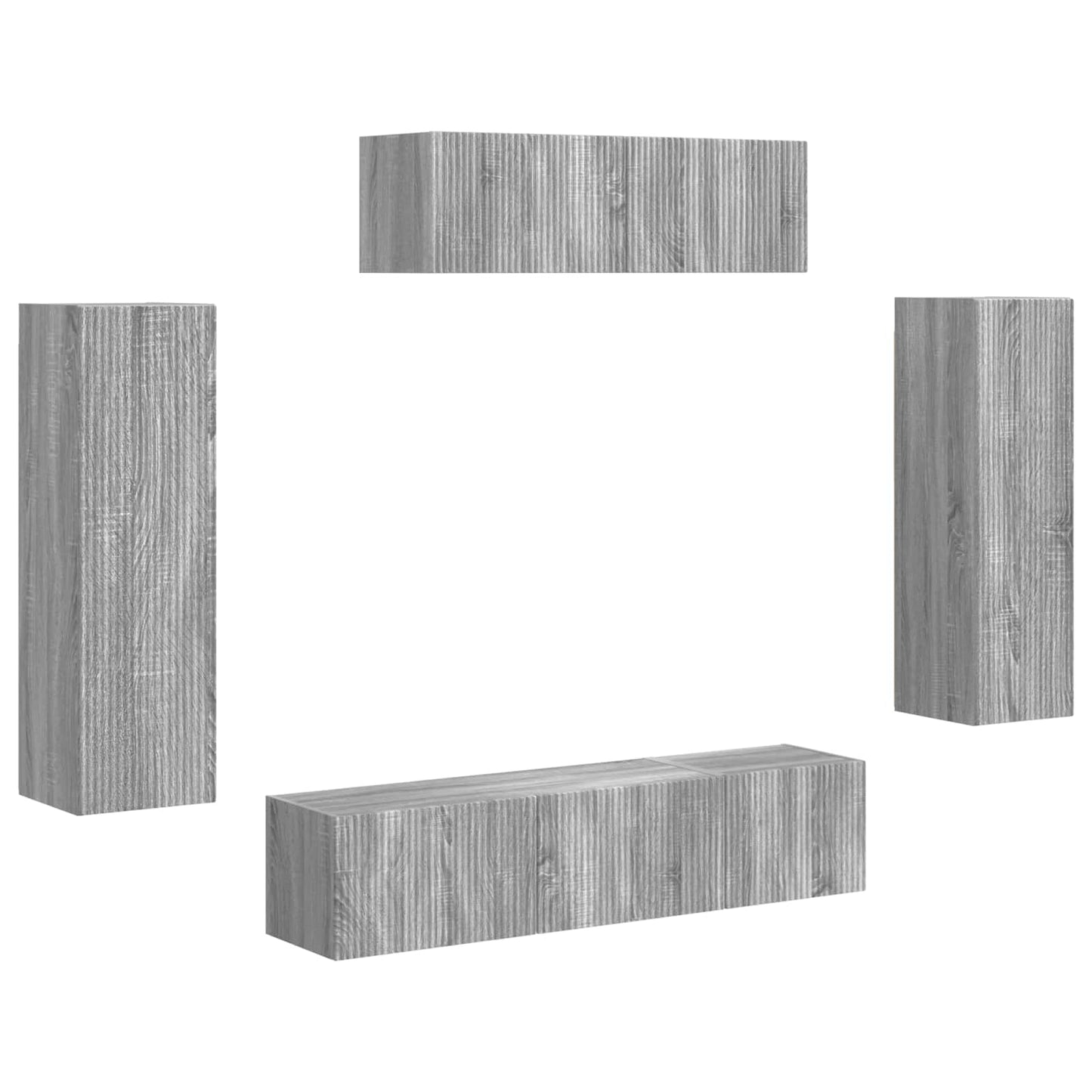TV szekrény 5 pcs Szürke Sonoma