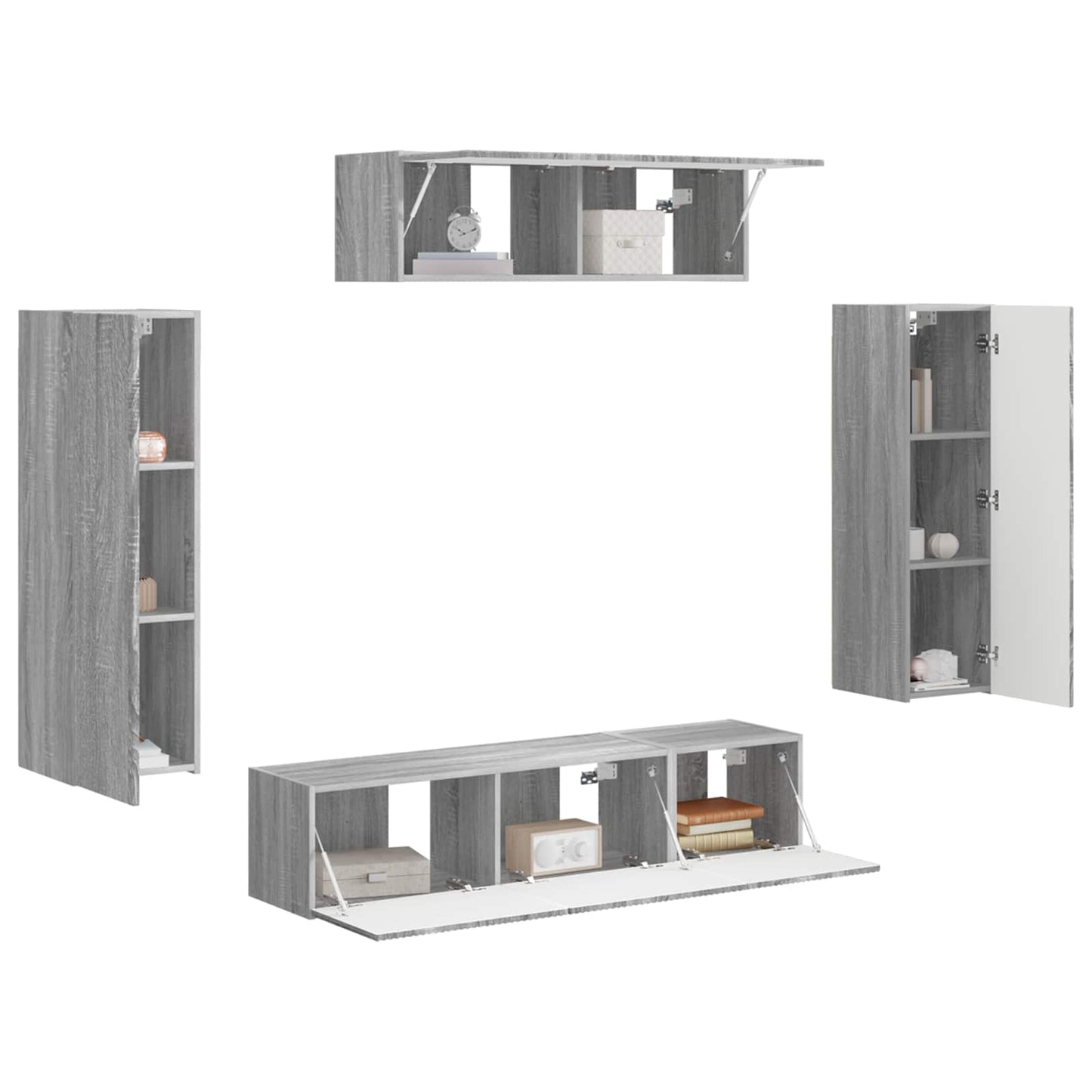 TV szekrény 5 pcs Szürke Sonoma