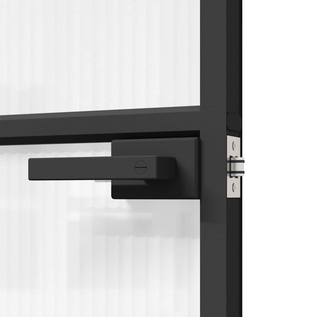 Otthoni ajtó 76 x 201,5 x 3,5 cm Alumínium és Edzett Üveg