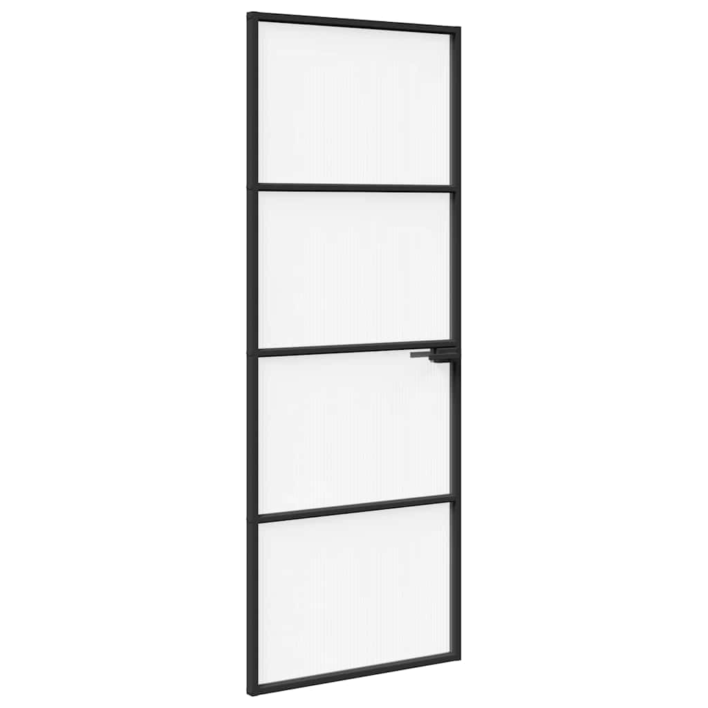 Otthoni ajtó 76 x 201,5 x 3,5 cm Alumínium és Edzett Üveg