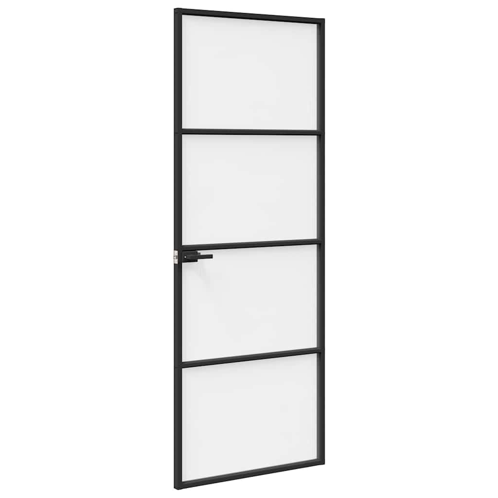 Otthoni ajtó 76 x 201,5 x 3,5 cm Alumínium és Edzett Üveg