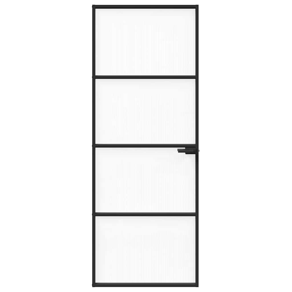 Otthoni ajtó 76 x 201,5 x 3,5 cm Alumínium és Edzett Üveg