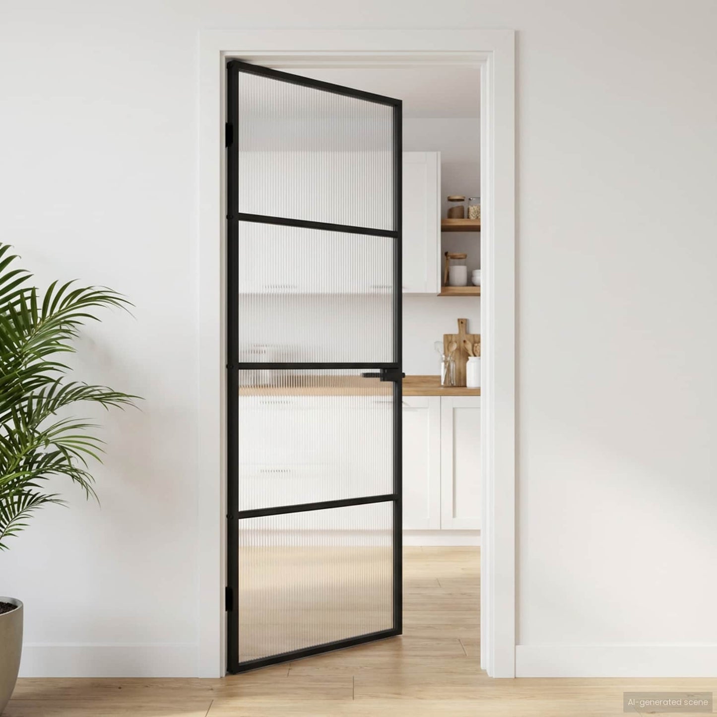 Otthoni ajtó 83 x 201,5 x 3,5 cm Alumínium és Edzett Üveg