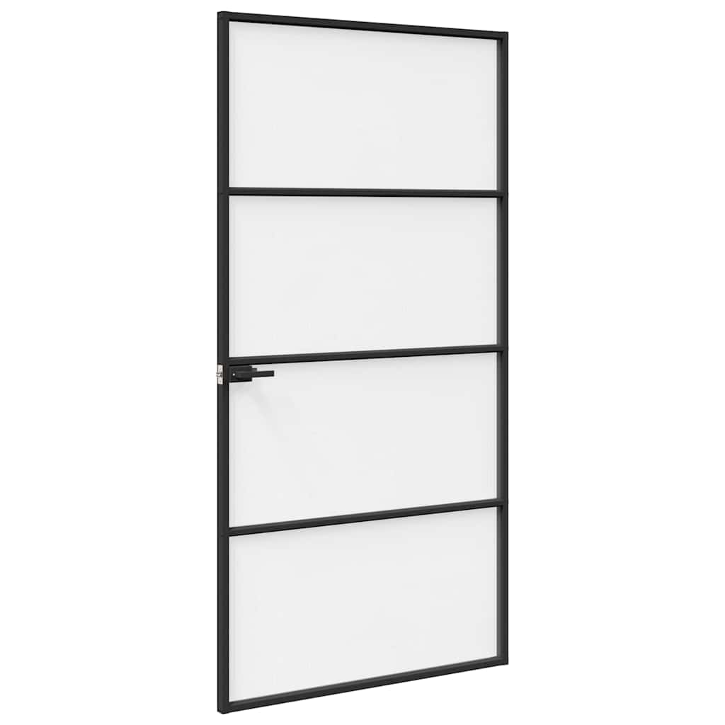 Otthoni ajtó 102 x 201,5 x 3,5 cm Alumínium és Edzett Üveg