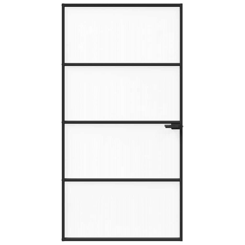 Otthoni ajtó 102 x 201,5 x 3,5 cm Alumínium és Edzett Üveg