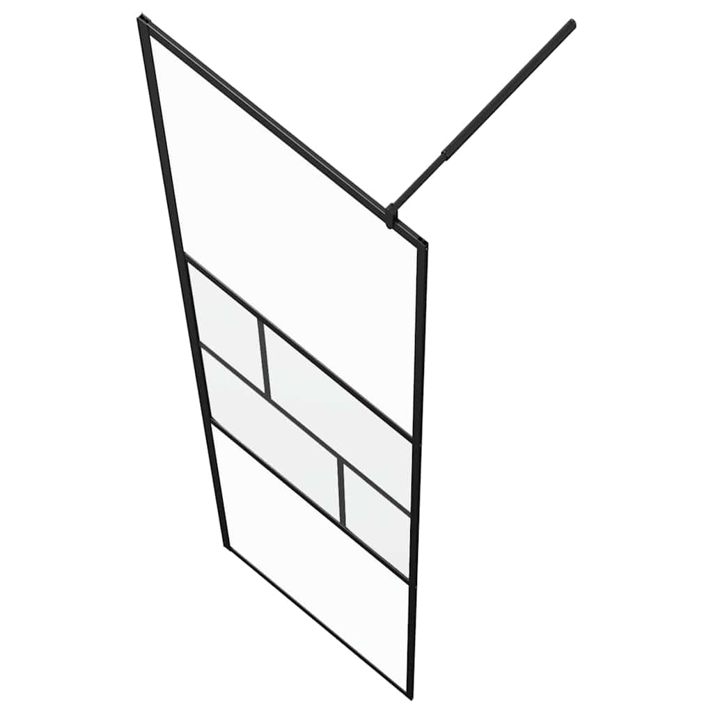 Walk-in zuhanyfal Fekete 90 x 195 x 0,5 cm Üveg és Alumínium