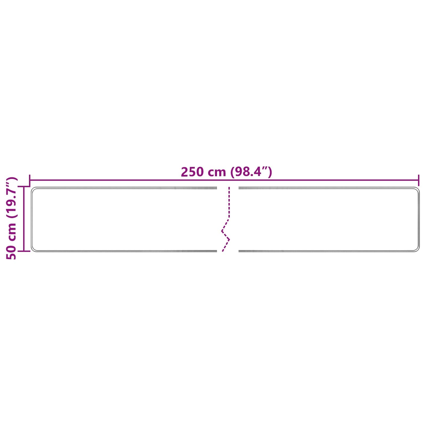 Szőnyeg futó MARSA Krém 50 x 250 cm Poliészter és PVC