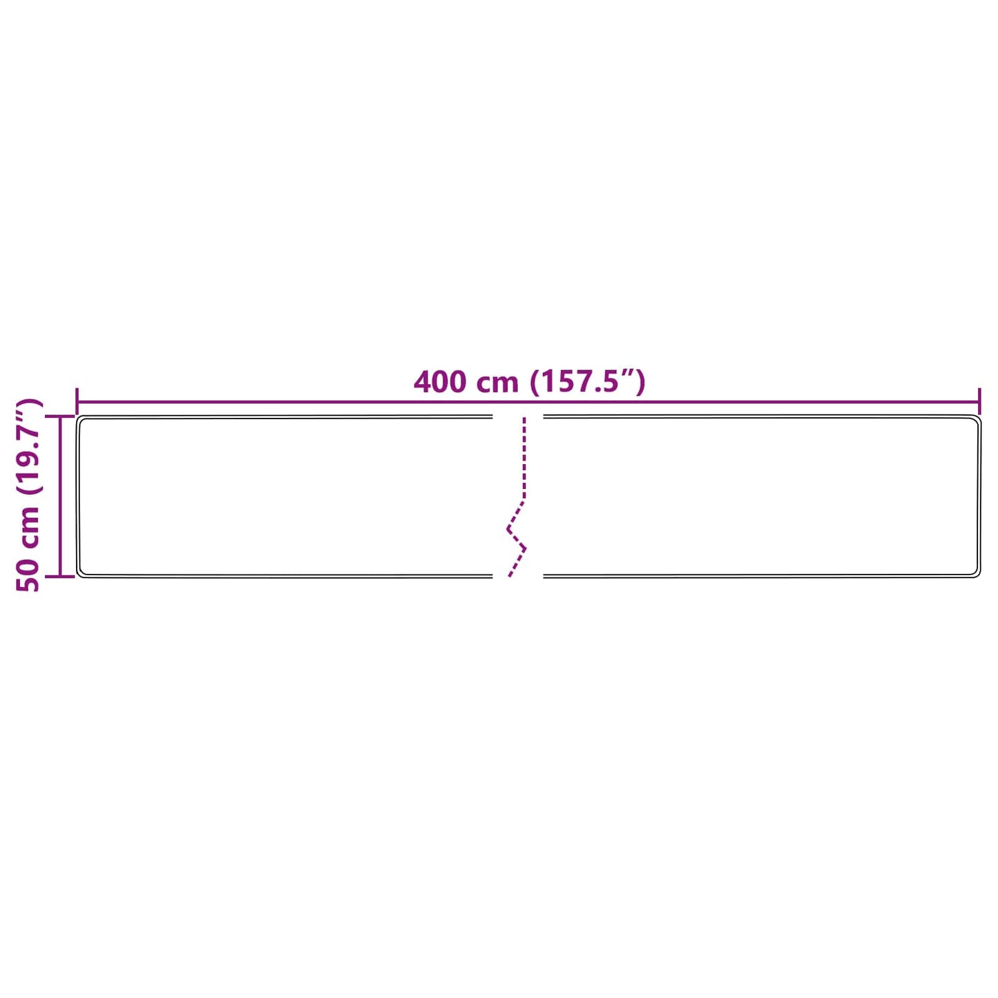 Szőnyeg futó MARSA Krém 50 x 400 cm Poliészter és PVC