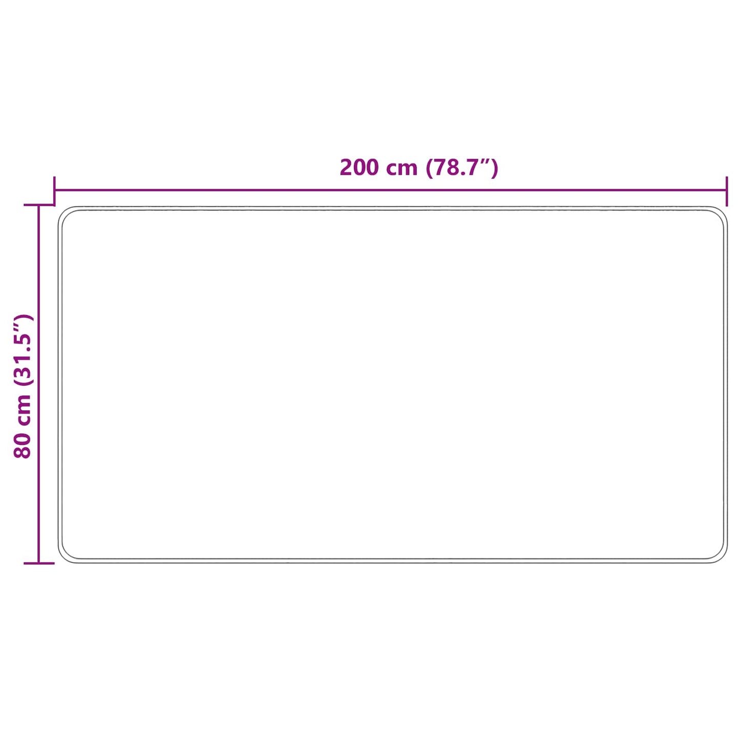 Szőnyeg futó MARSA Krém 80 x 200 cm Poliészter és PVC