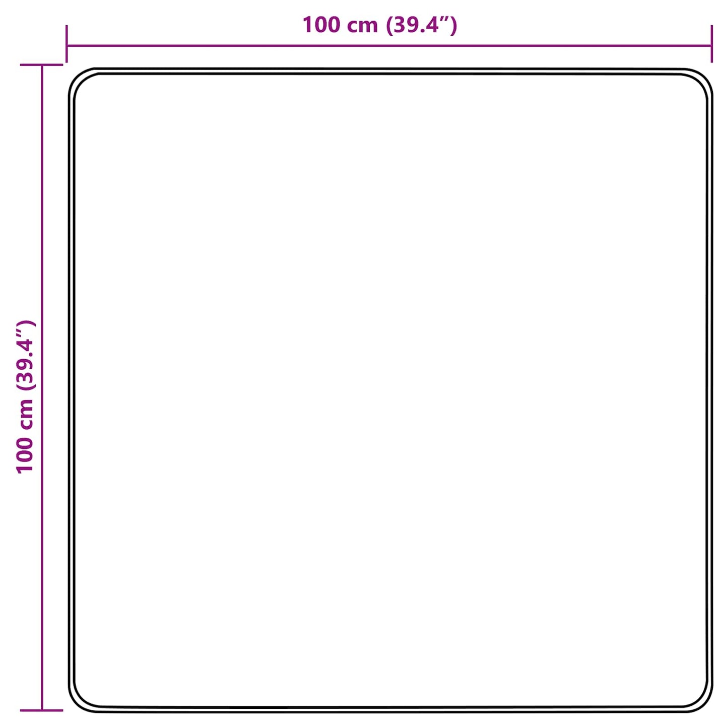 Szőnyeg futó MARSA Krém 100 x 100 cm Poliészter és PVC