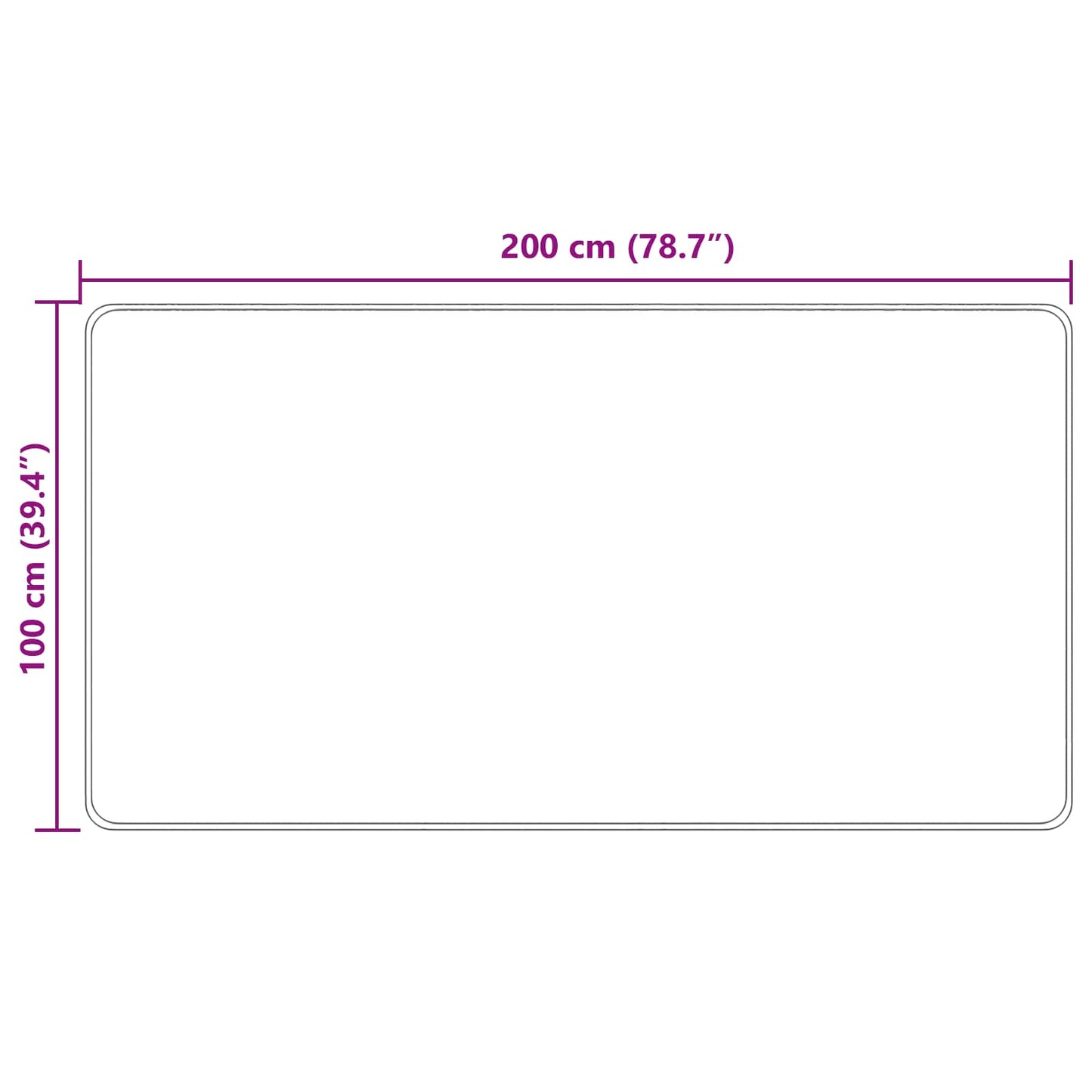 Szőnyeg futó MARSA Krém 100 x 200 cm Poliészter és PVC