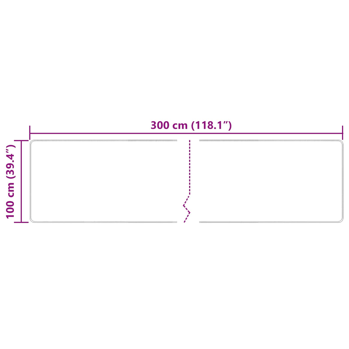 Szőnyeg futó MARSA Krémszínű 100 x 300 cm Poliészter és PVC