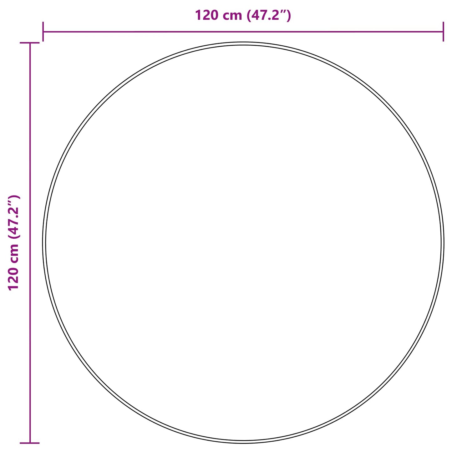 Szőnyeg futó MARSA Krém 120 x 120 cm Poliészter és PVC