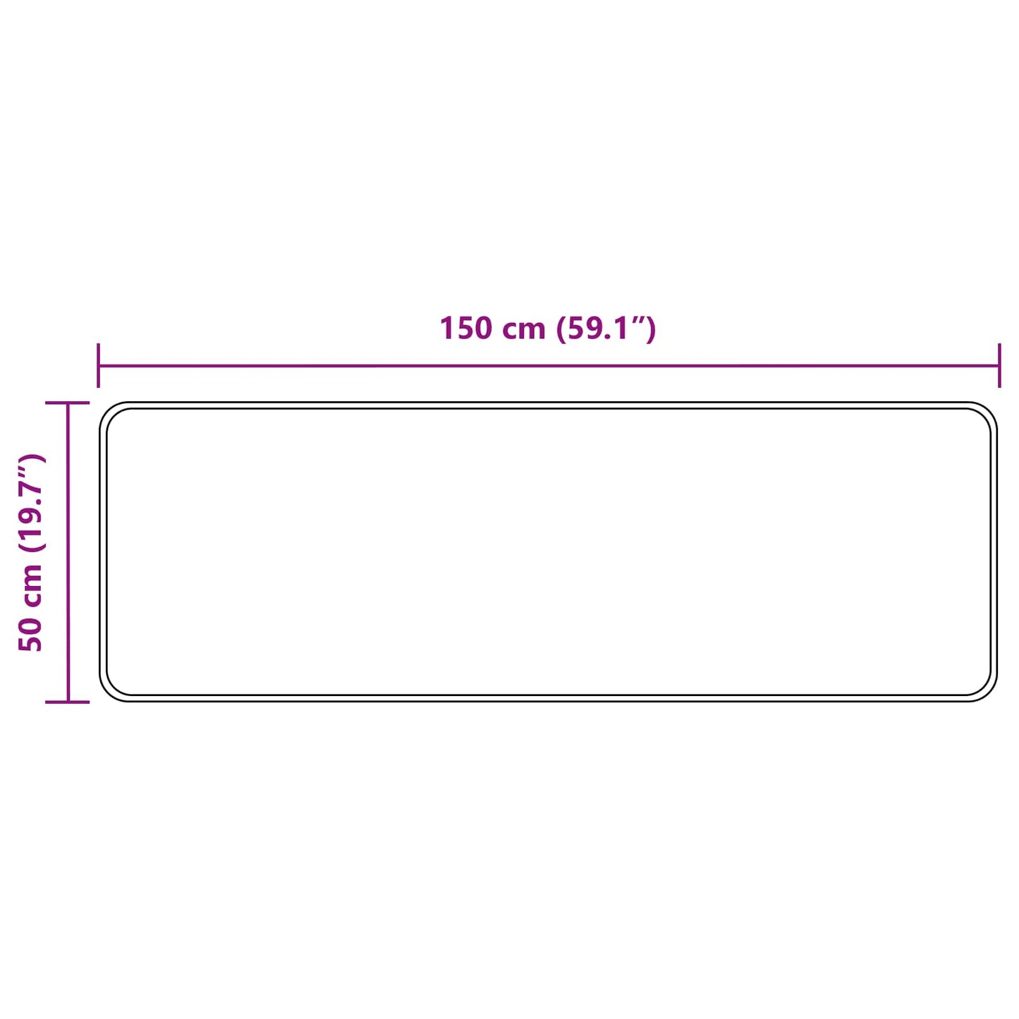 Szőnyeg futó MARSA Erdei zöld 50 x 150 cm Poliészter és PVC