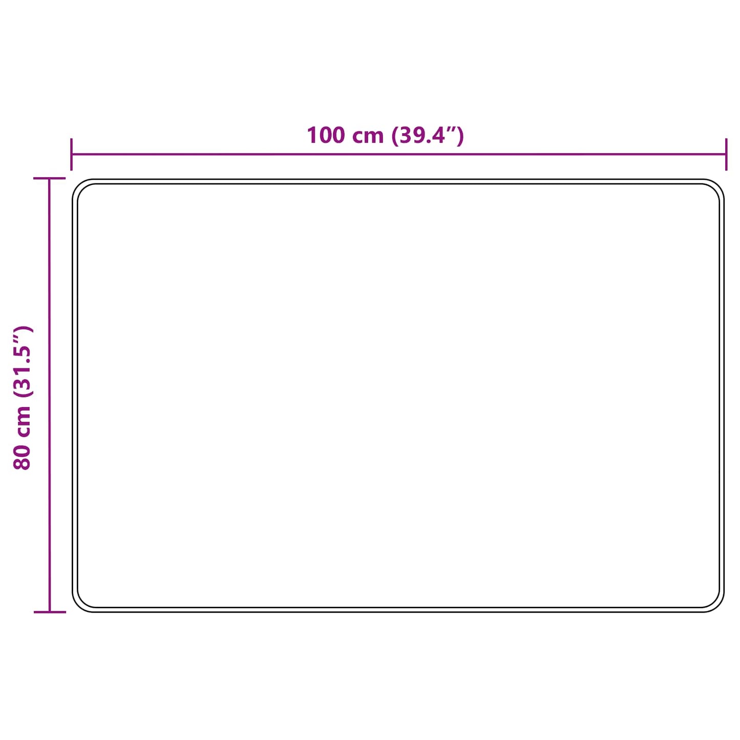 Szőnyeg futó MARSA Erdei zöld 80 x 100 cm Poliészter és PVC