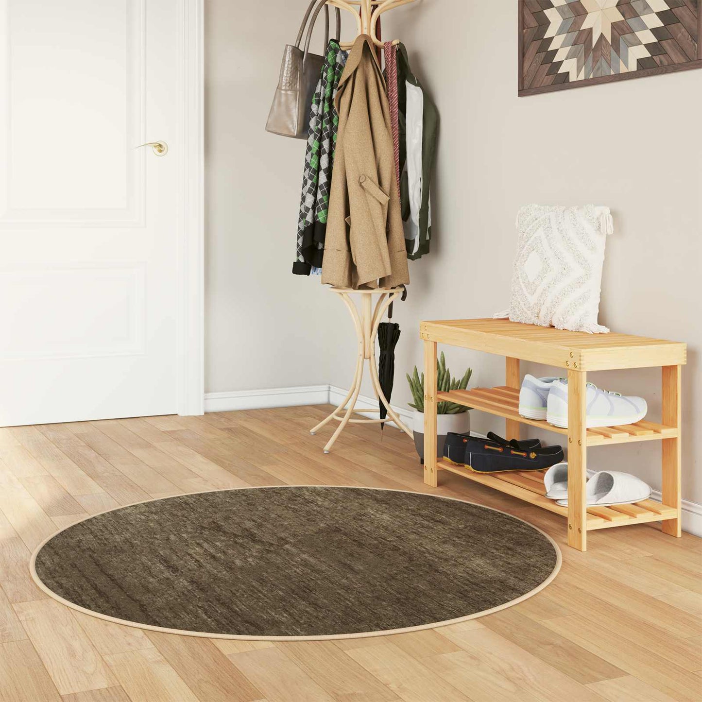 Szőnyeg futó MARSA Erdei zöld 120 x 120 cm Poliészter és PVC