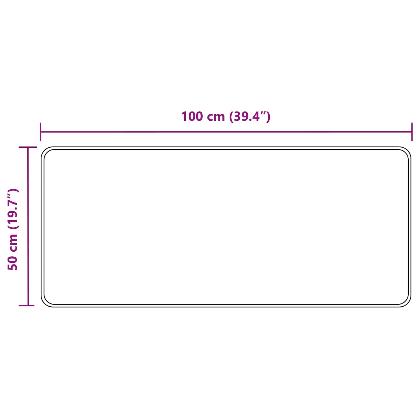 Szőnyeg futó MARSA Antracit 50 x 100 cm Poliészter és PVC