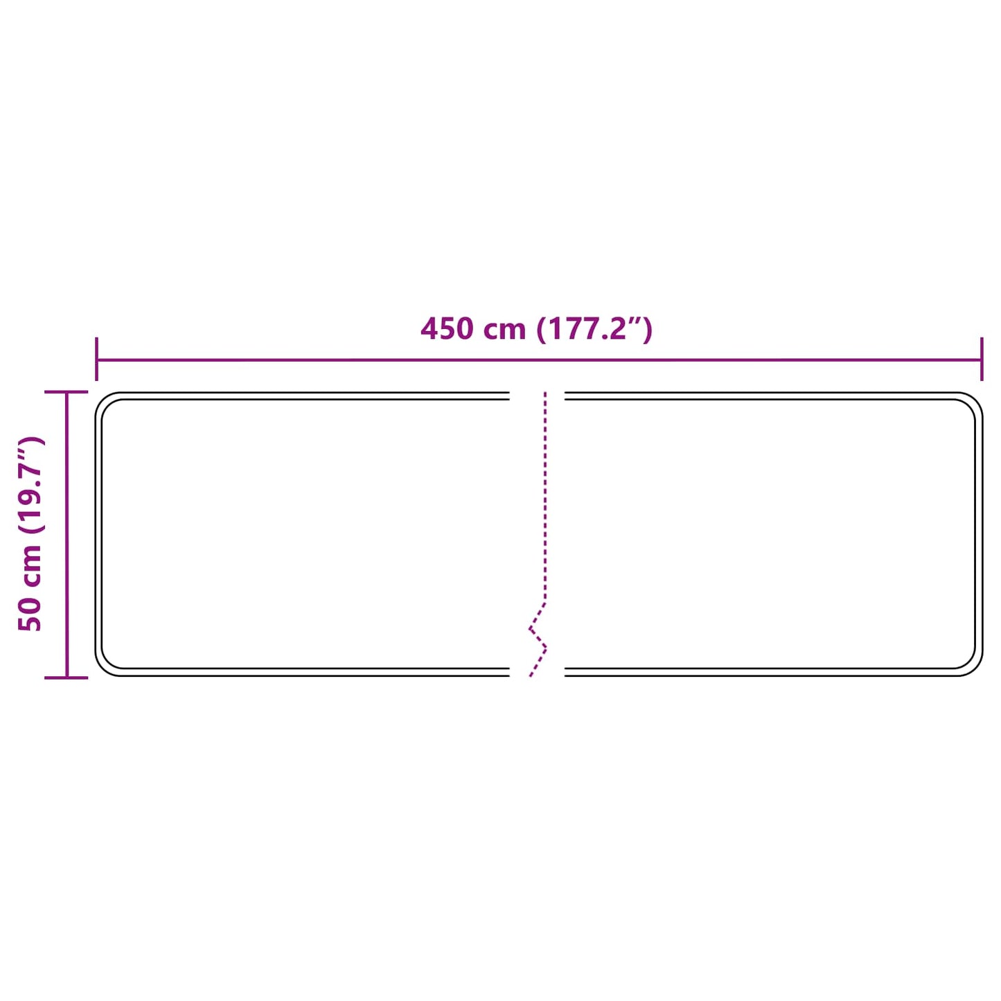 Szőnyeg futó MARSA Antracit 50 x 450 cm Poliészter és PVC
