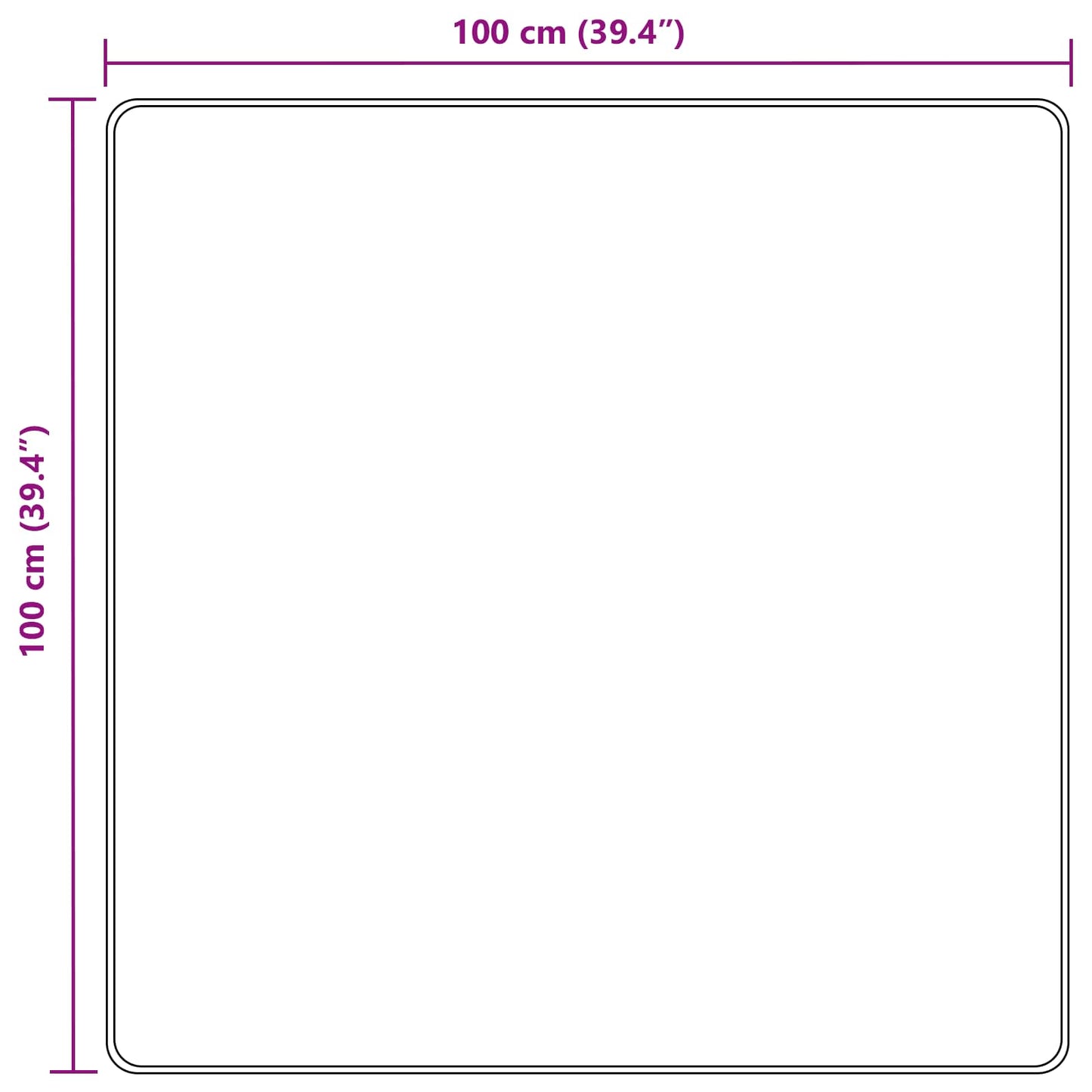 Szőnyeg futó MARSA Antracit 100 x 100 cm Poliészter és PVC