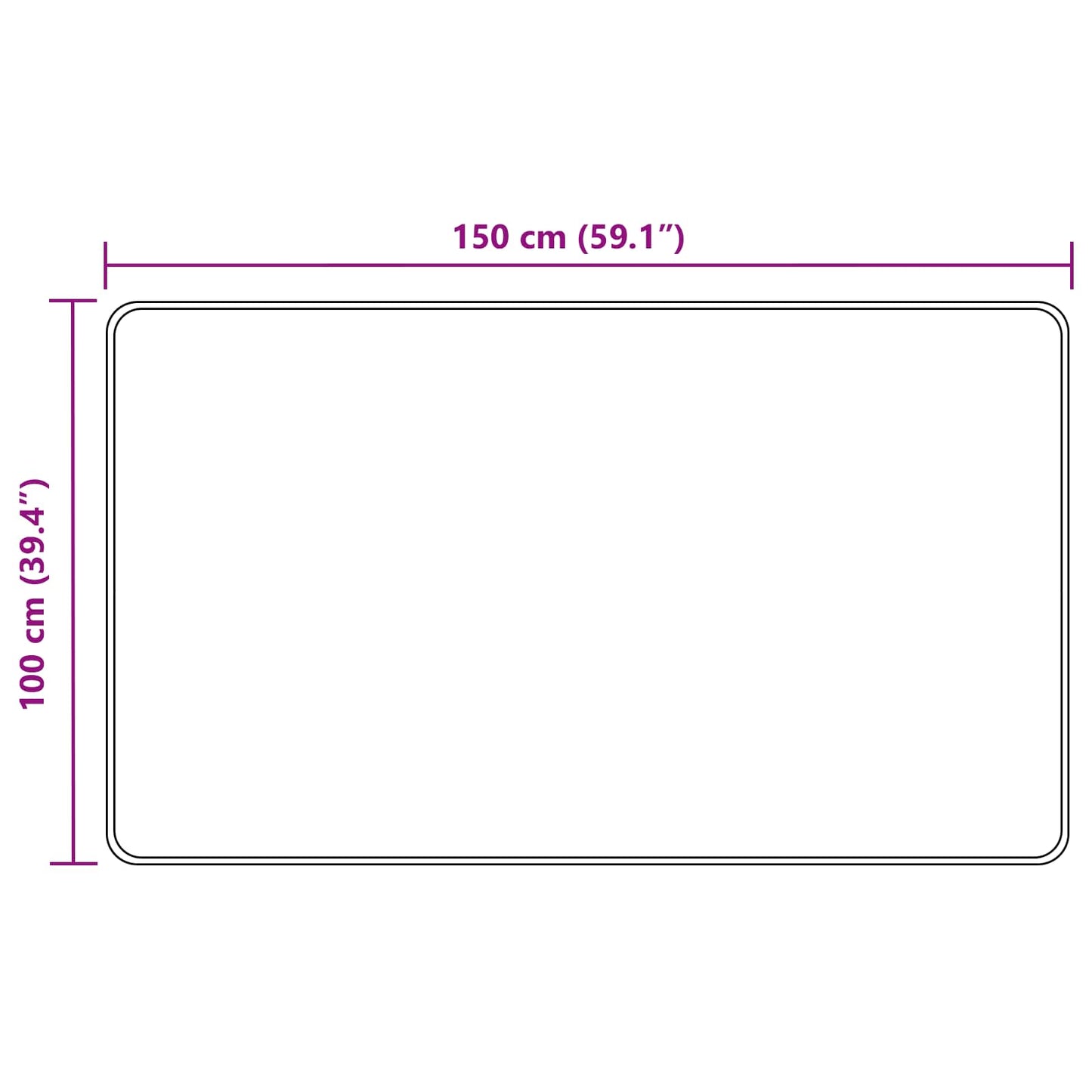Szőnyeg futó MARSA Antracit 100 x 150 cm Poliészter és PVC