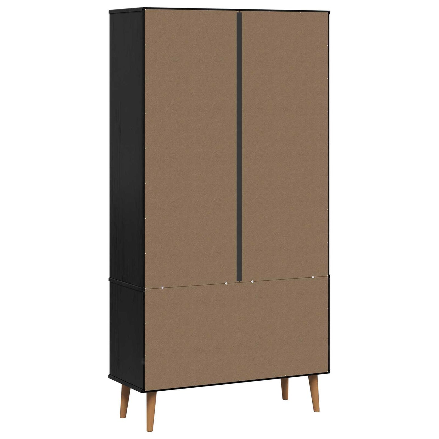 Üveg Kiállító Szekrény MOLDE 90 x 35 x 175 cm Tömör Fenyőfa