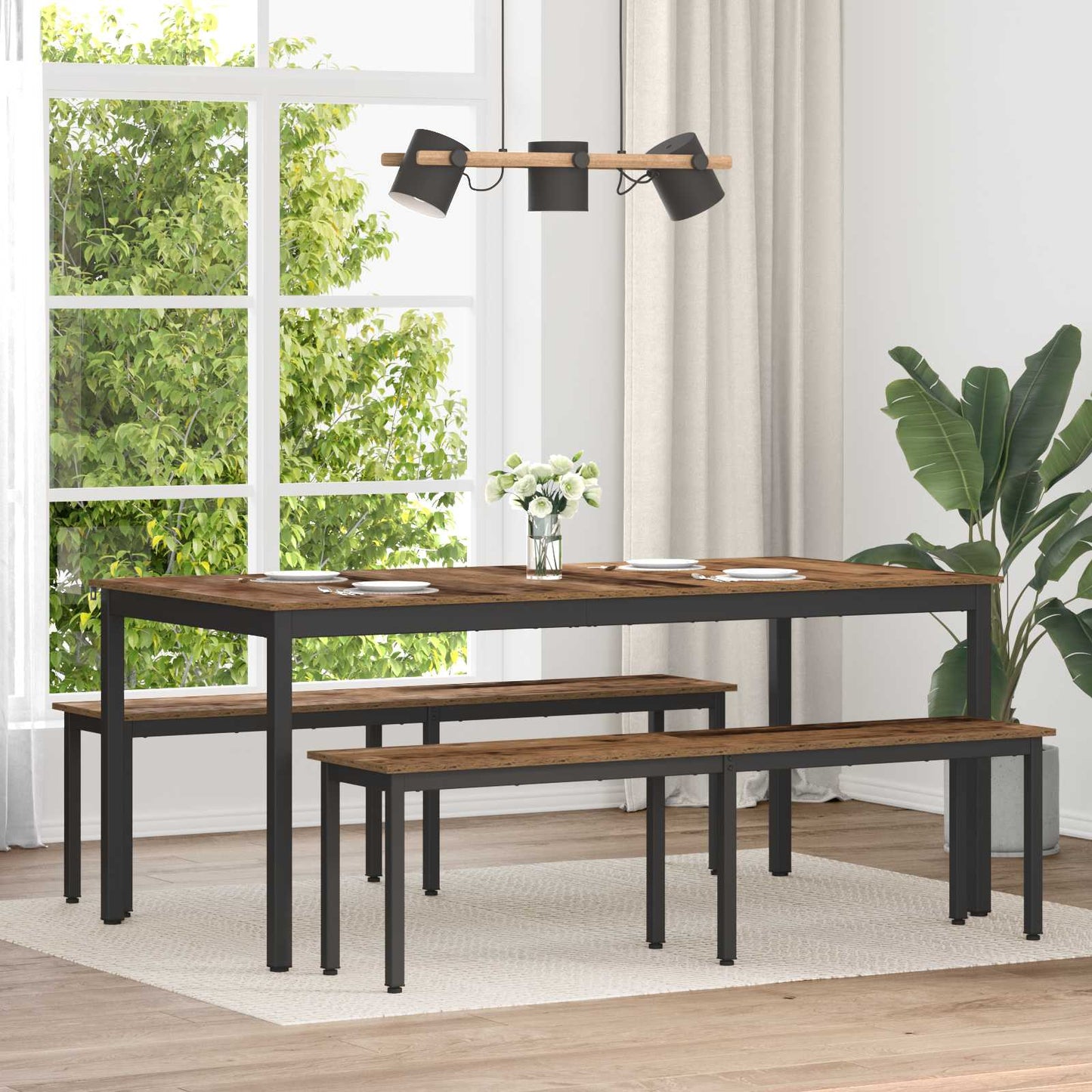 pad Öreg fa 160 x 35 x 45 cm Szerelt Fa