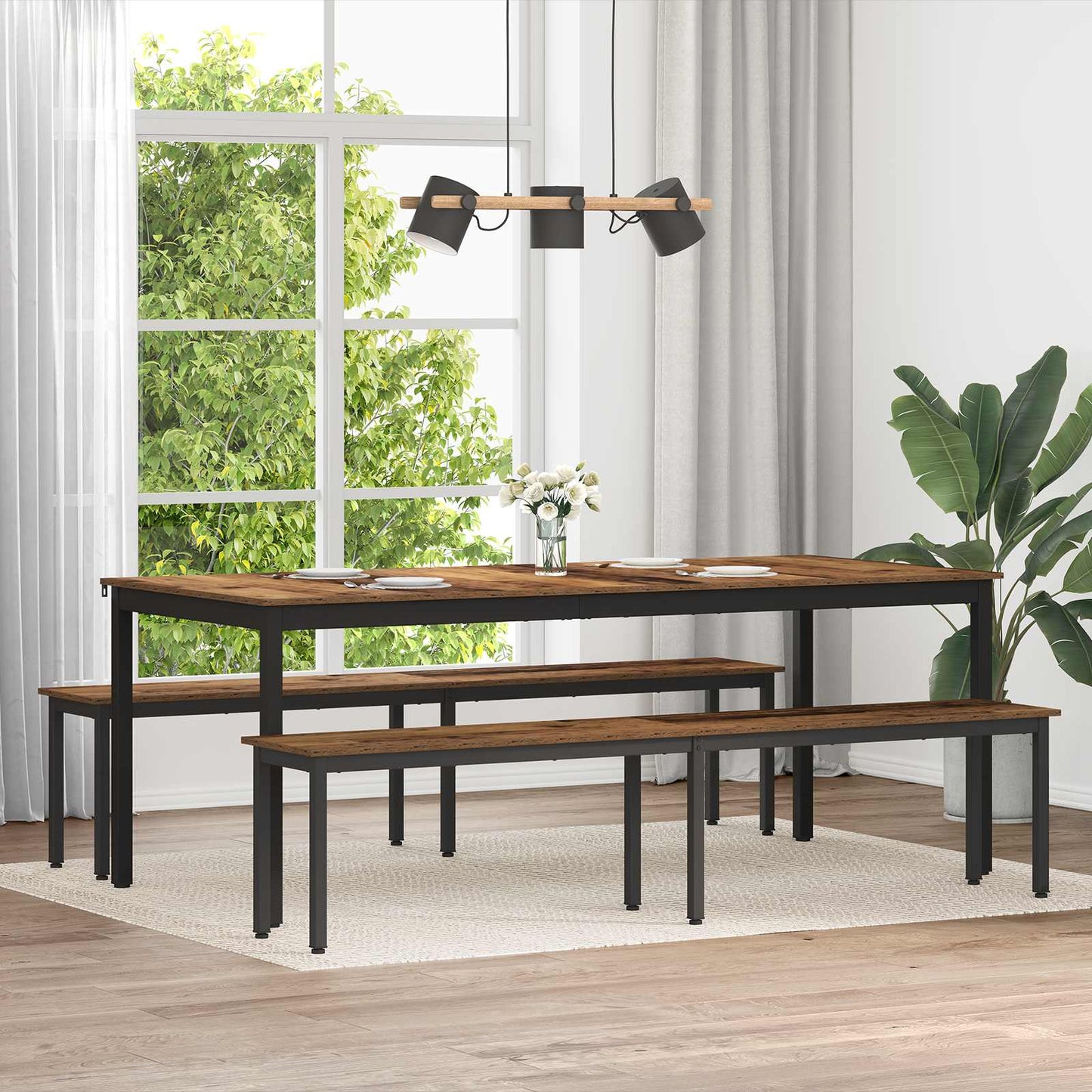pad Öreg fa 200 x 35 x 45 cm Szerelt Fa