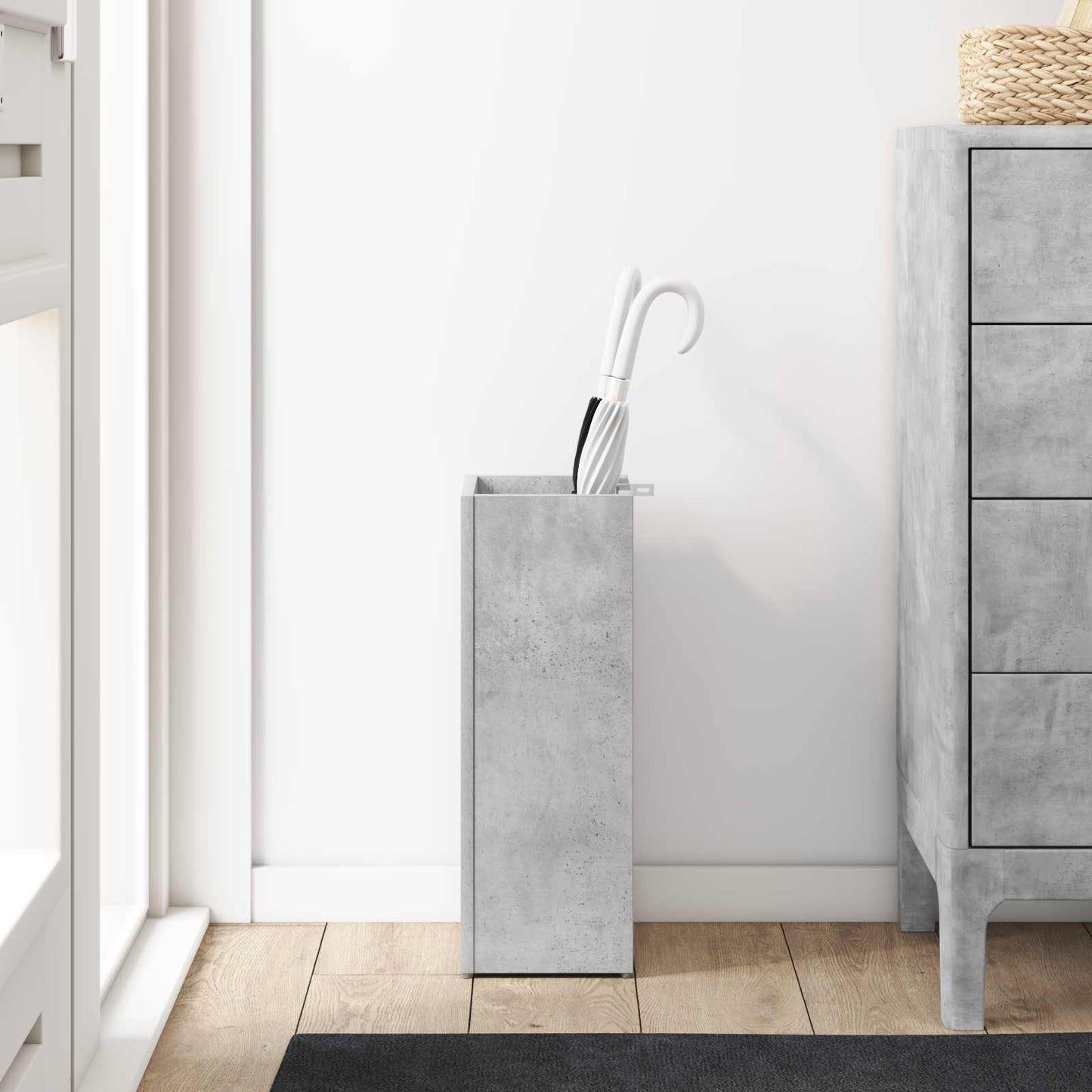 Napernyő Állvány Beton Szürke 20 x 20 x 55,5 cm Szerelt Fa