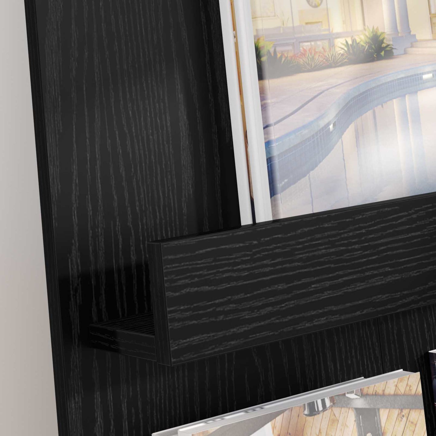 Magazin állvány Fekete tölgy 51 x 11 x 102 cm Szerelt Fa
