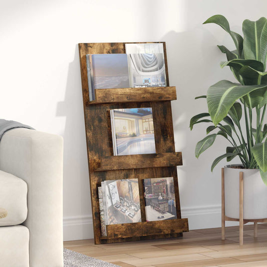Magazin állvány Füstölt tölgy 51 x 11 x 102 cm Faanyag