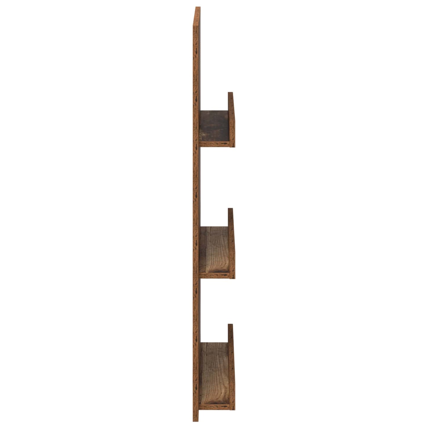 Magazin állvány polcokkal Öreg fa 51 x 11 x 102 cm Szerelt Fa