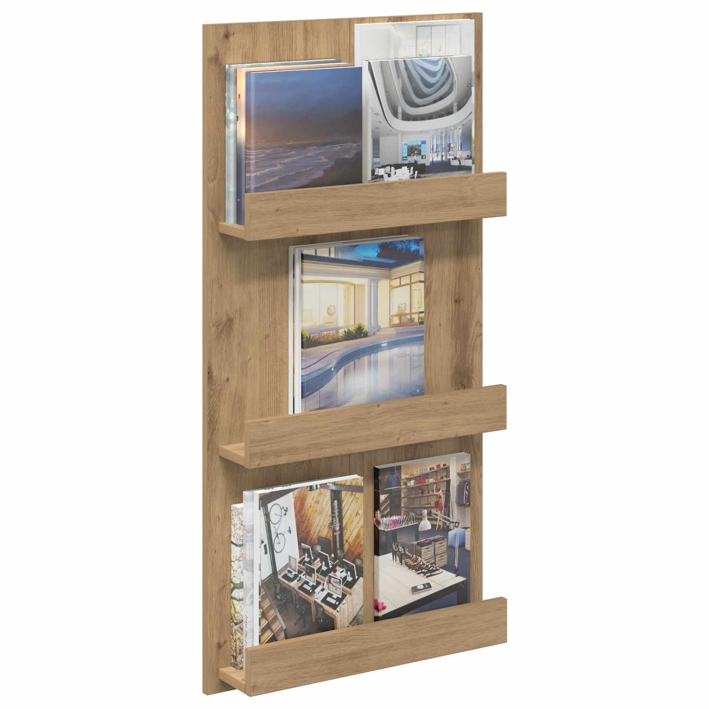 Magazin állvány Artisan tölgy 51 x 11 x 102 cm Faanyag