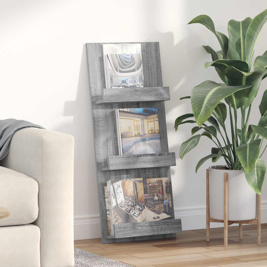 Magazin állvány Szürke Sonoma 43 x 11 x 102 cm Faanyag